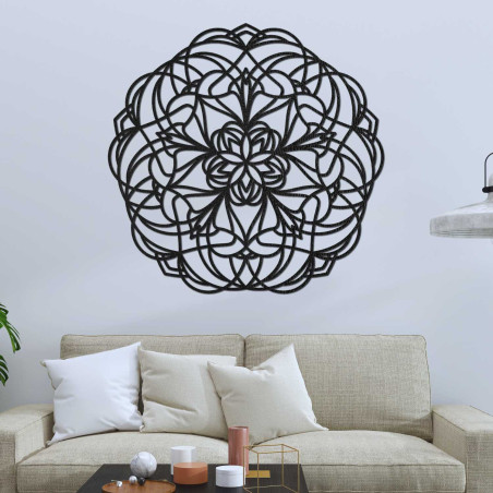 Elegantní dřevěná mandala jako stylová dekorace na zeď