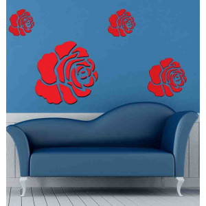 3D samolepka na stěnu  růže