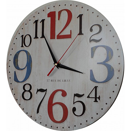 Dřevěné hodiny s obrázkem ROSE . Fi 34 cm