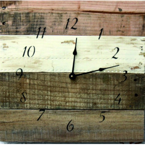 Dřevěné hodiny na chatu, hodiny na stěnu, hodiny ze dřeva