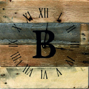 Sentop - Dřevěné hodiny do domu z regenerovaného dřeva nástěnné D40146
