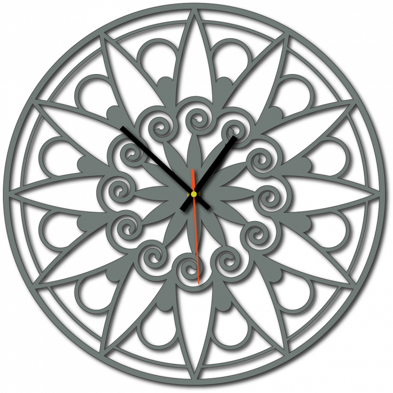 Moderní nástěnné hodiny, nástěnné hodiny jako dárek, 3D hodiny Mandala.