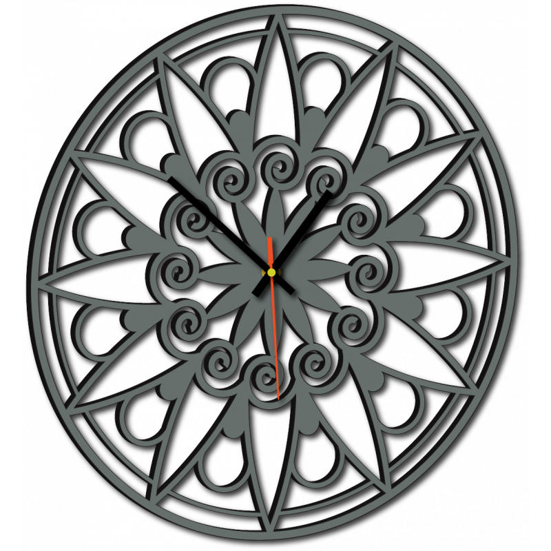 Moderní nástěnné hodiny, nástěnné hodiny jako dárek, 3D hodiny Mandala.