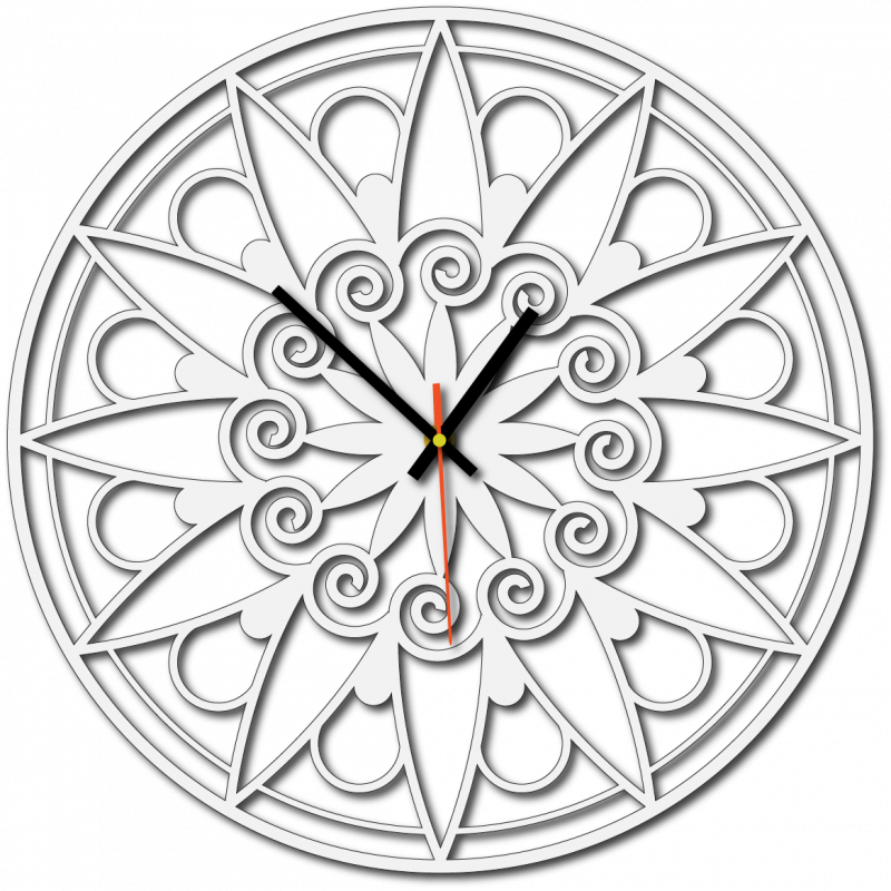 Moderní nástěnné hodiny, nástěnné hodiny jako dárek, 3D hodiny Mandala.