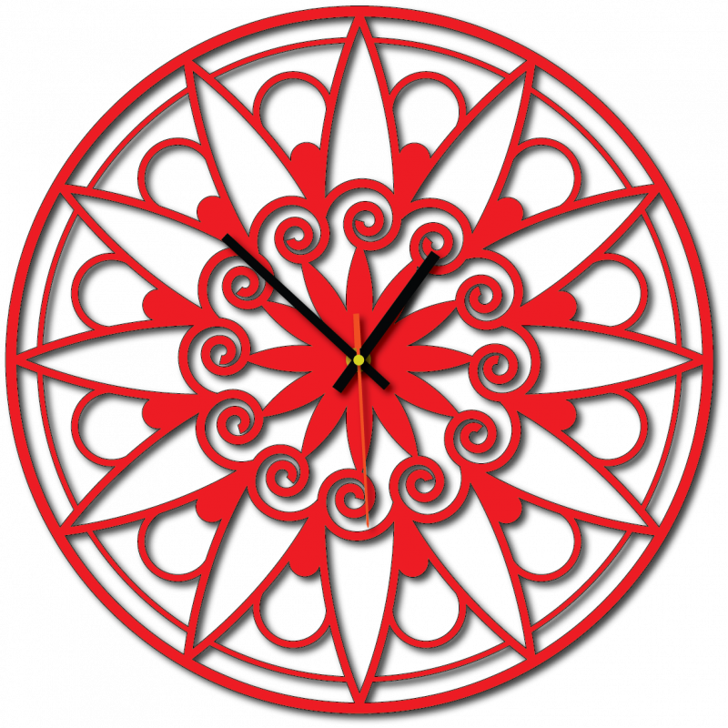 Moderní nástěnné hodiny, nástěnné hodiny jako dárek, 3D hodiny Mandala.