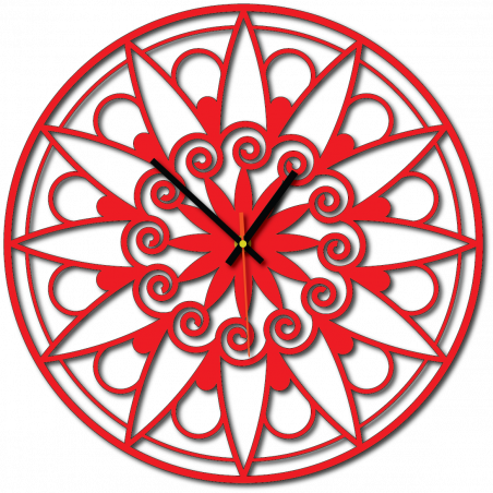 Moderní nástěnné hodiny, nástěnné hodiny jako dárek, 3D hodiny Mandala. Moderní nástěnné hodiny, nástěnné hodiny jako dárek, 3D hodiny Mandala.