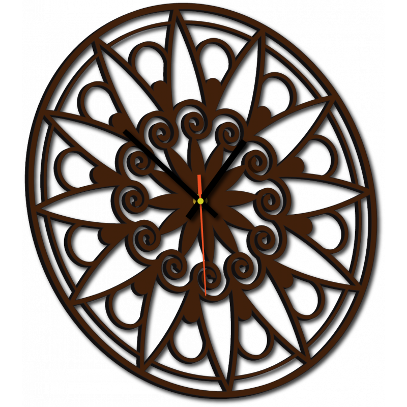 Moderní nástěnné hodiny, nástěnné hodiny jako dárek, 3D hodiny Mandala.