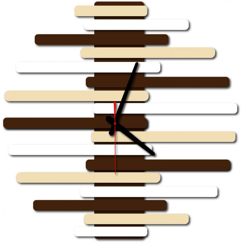 Moderné hodiny na stenu vyrobené z plastu. Vlastná výroba, X-momo