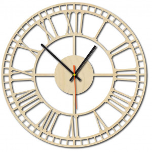 Sentop - Římské dřevěné hodiny BANA PPREGLEJKA X0068 i černé