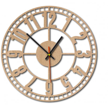 Moderní nástěnné hodiny, nástěnné hodiny ze dřeva, překližky