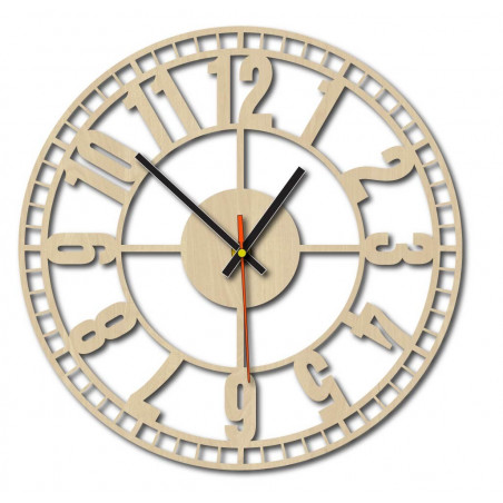 Moderní nástěnné hodiny, nástěnné hodiny ze dřeva, překližky