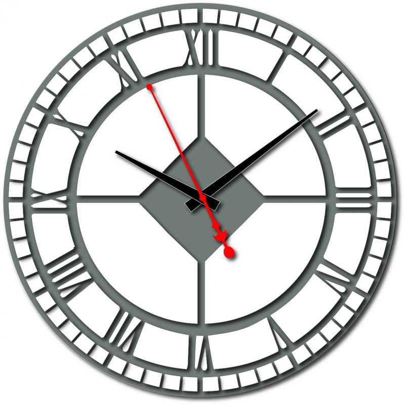 Moderní hodiny na zeď vyrobené z plastu. Vlastní výroba, X-momo