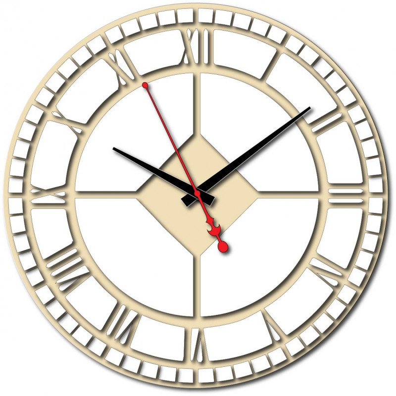 Moderní hodiny na zeď vyrobené z plastu. Vlastní výroba, X-momo