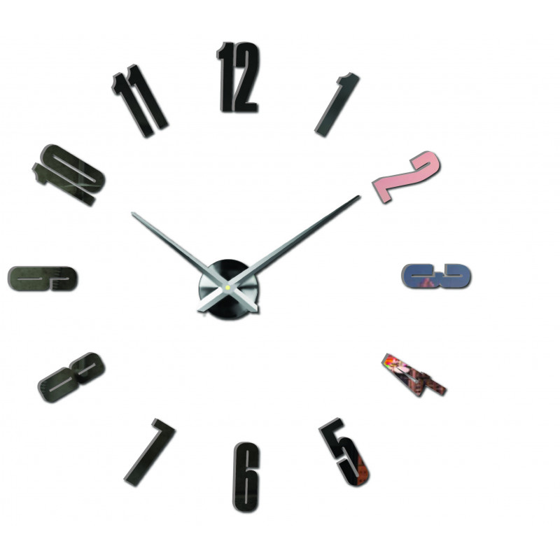 Nalepovací nástěnné hodiny,luxusní hodiny na stentu,plastové hodiny