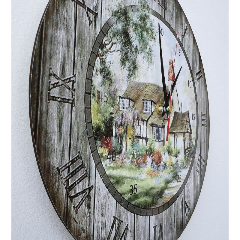 Moderní hodiny na zeď, nástěnné hodiny ze dřeva, překližka