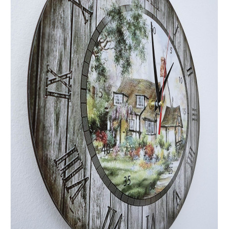 Moderní hodiny na zeď, nástěnné hodiny ze dřeva, překližka