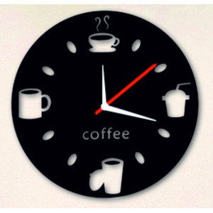 Nástěnné hodiny zrcadlové pohoda na kávu
