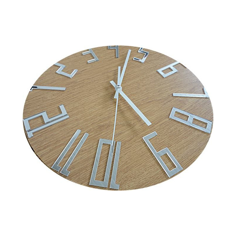 Moderní hodiny na zeď, nástěnné hodiny ze dřeva, překližka