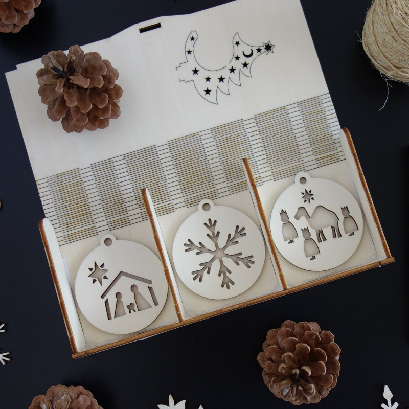 Sada vánočních ozdob, která potěší, 1 sada-18 kusů