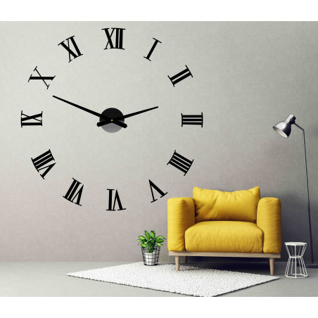 Nalepovací nástěnné hodiny římské 2D plexi