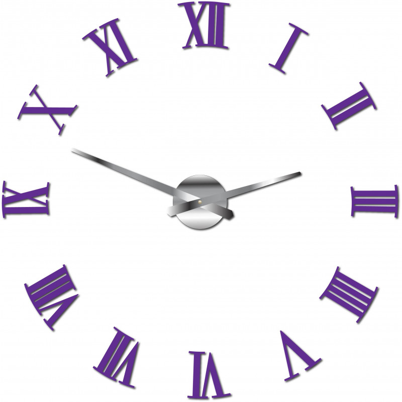 Nalepovací nástěnné hodiny římské 2D plexi