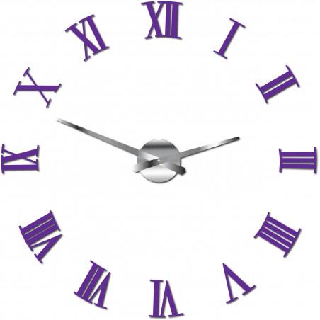 Nalepovací nástěnné hodiny římské 2D plexi