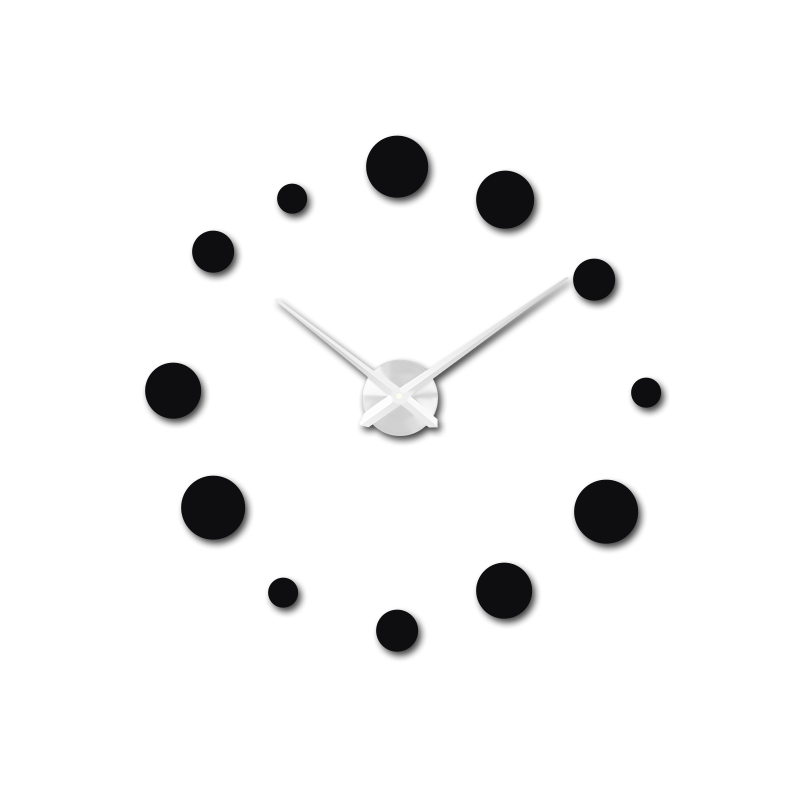 Velké nástěnné hodiny tečka (moderní hodiny na zeď) DEKORAJ