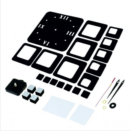 Nalepovací hodiny na zeď čtverec moderní 50x40 cm FIGARO Nalepovací hodiny na zeď čtverec moderní 50x40 cm FIGARO