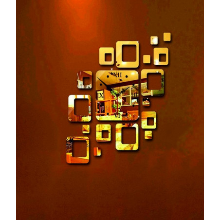 Nalepovací hodiny na zeď čtverec moderní 50x40 cm FIGARO Nalepovací hodiny na zeď čtverec moderní 50x40 cm FIGARO