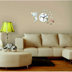 Nástěnné hodiny do obývacího pokoje jako dekorace, Víla, 40x40 cm