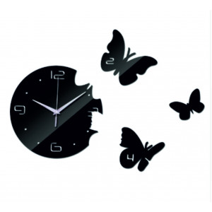 Nástěnné hodiny motýl DIY nalepovací hodiny 40x 40 cm EPSON
