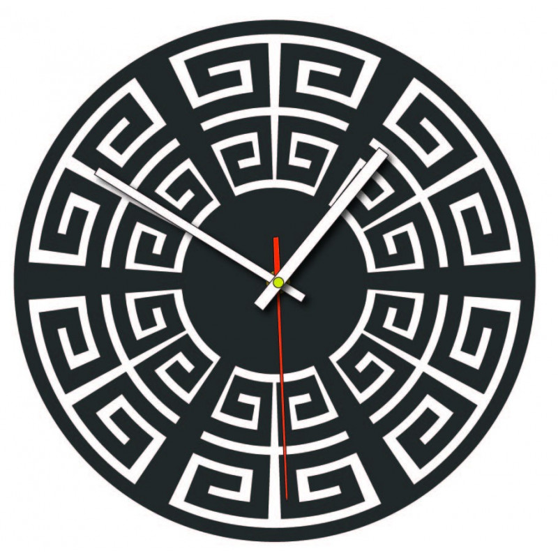 Nástěnné hodiny ze dřeva překližky 4 mm mořidlo BAREVNÉ