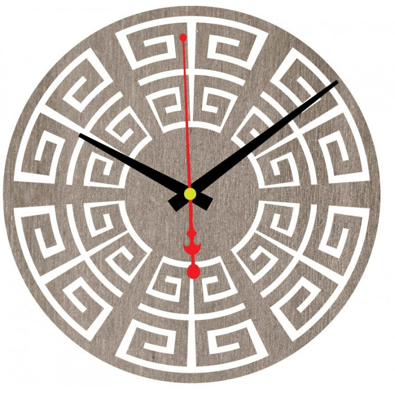 Nástěnné hodiny ze dřeva překližky 4 mm mořidlo BAREVNÉ