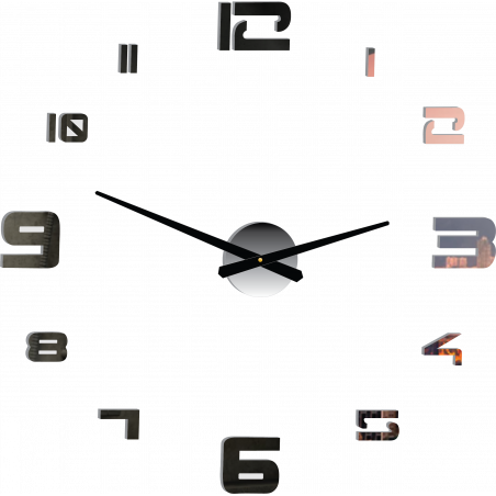 Nástěnné hodiny samolepicí velké plexi DIY STRONGO