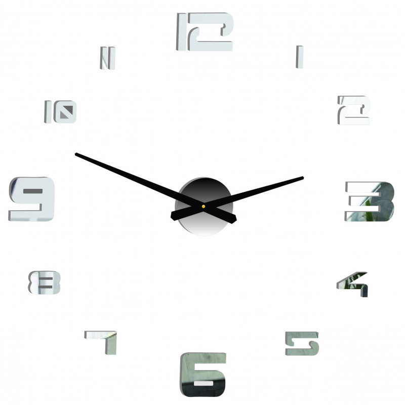 Nástěnné hodiny samolepicí velké plexi DIY STRONGO