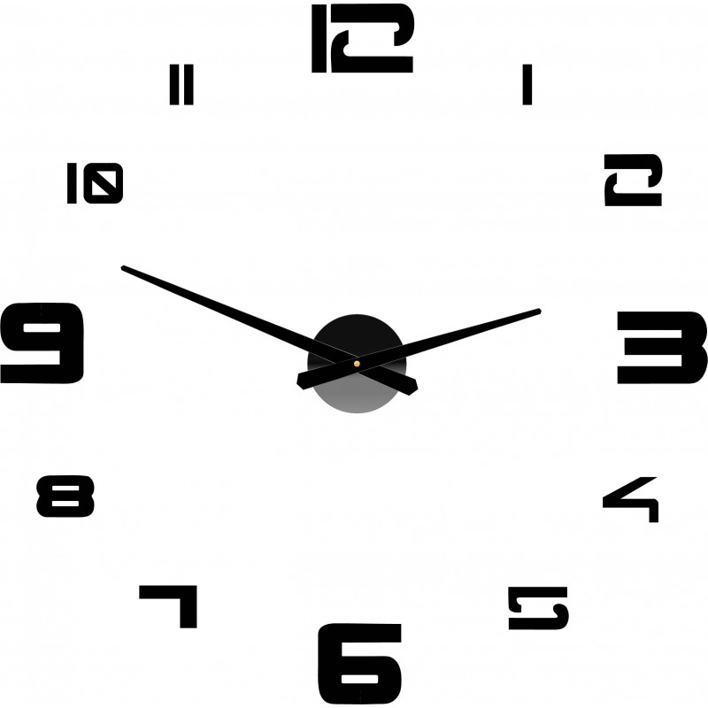 Nástěnné hodiny samolepicí velké plexi DIY STRONGO