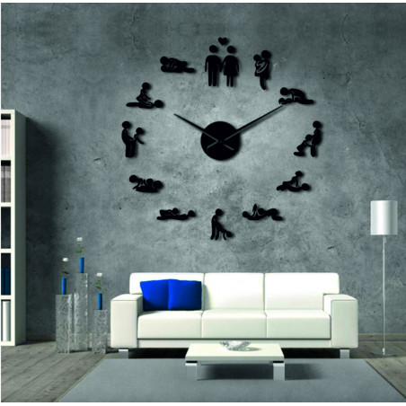 Nástěnné hodiny kamasutra zrcadlové DIY 3D HROBESO