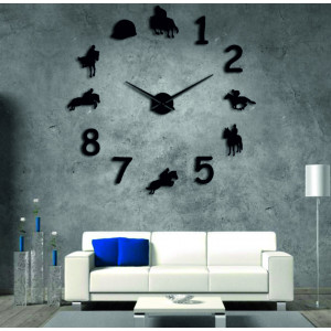 Nástenné hodiny Rodeo Kone jazdec 3D DIY HOME 2