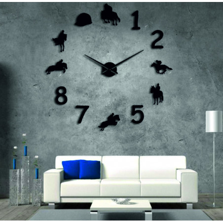 Nástenné hodiny Rodeo Kone jazdec 3D DIY HOME Nástenné hodiny Rodeo Kone jazdec 3D DIY HOME