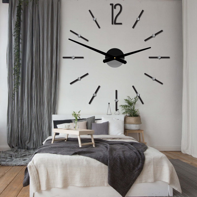 Moderní nástěnné hodiny nalepovací SOFIA XXL DIY samolepka