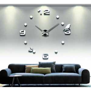 Stylesa Zrcadlové hodiny na zeď nalepovací DIY PAJPA i černé SZ006
