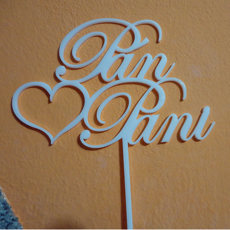 Plastový zápich ozdoba na dort pan a paní. Rozměr 150 x 222 mm Plastový zápich ozdoba na dort pan a paní. Rozměr 150 x 222 mm