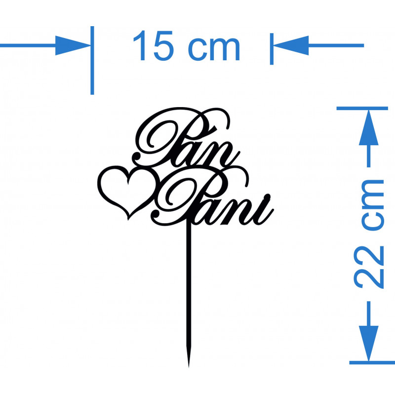 Plastový zápich ozdoba na dort pan a paní. Rozměr 150 x 222 mm