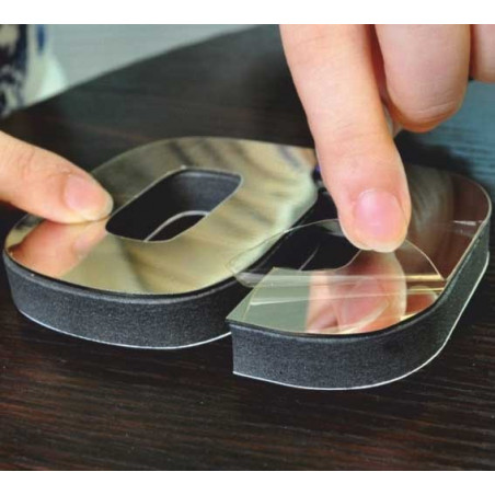 Nástěnné hodiny zrcadlo HOPARTI 3D DIY hodiny jako obraz.