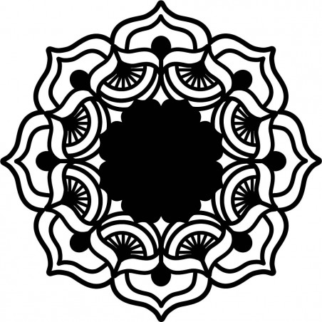 Mandala růže života kulatá dřevěný obraz na stěnu z překližky MIREK