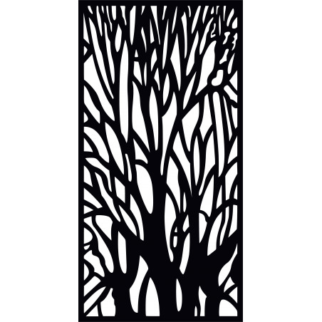 Dřevěný obraz na stěnu silueta větve z překližky strom FIBIS
