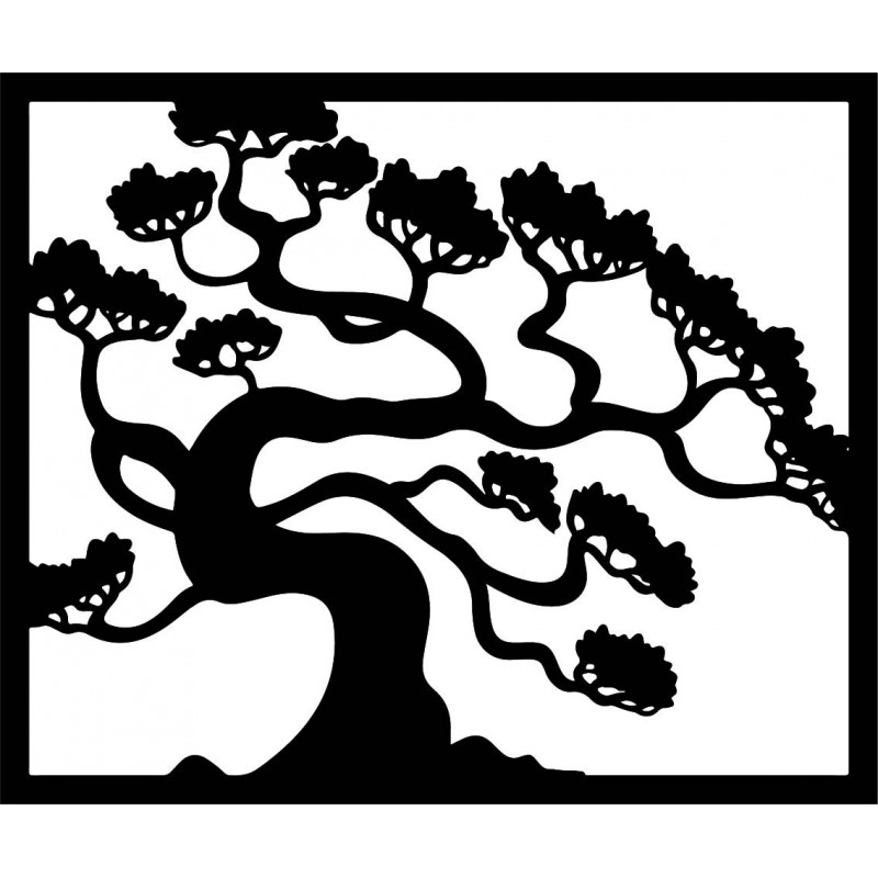 Dřevěný obraz na stěnu strom bonsai dřevěné překližky topol   Drázský