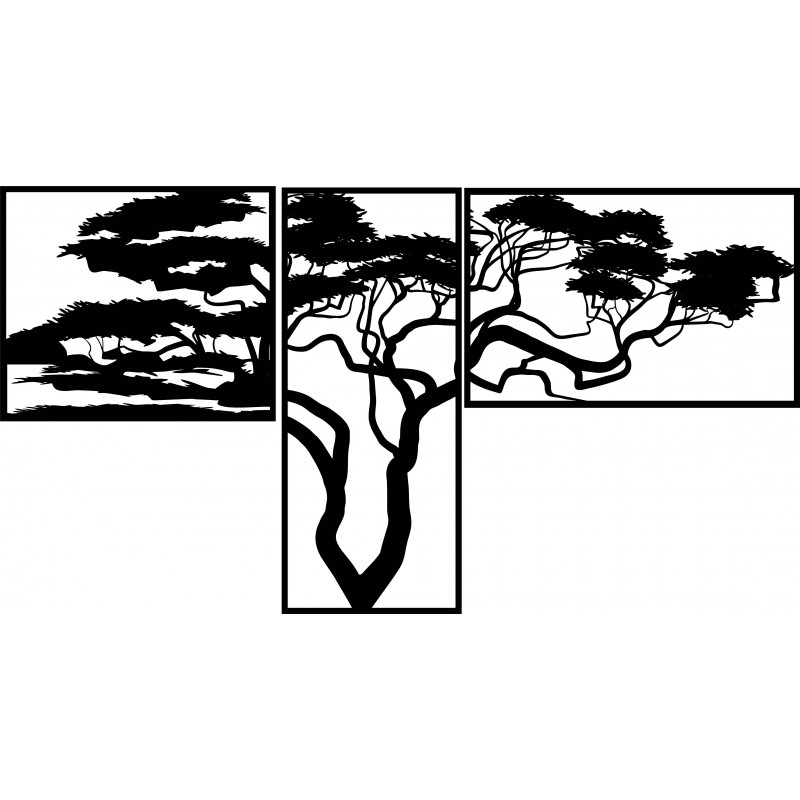 Dřevěný obraz na stěnu Hana Obraz se skládá ze tří částí POLONGE