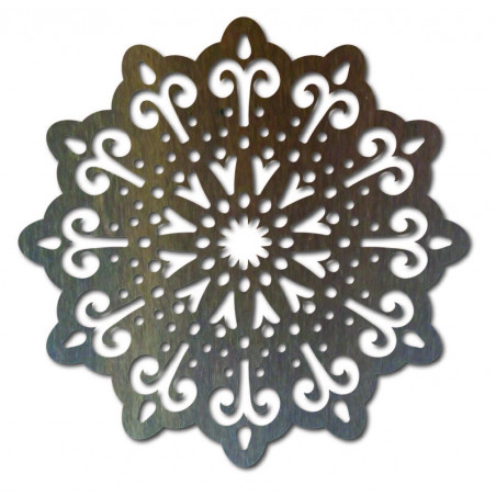 moderní obraz na zeď květ ze dřeva překližky