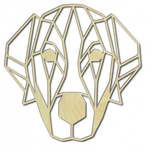 STYLESA moderní obraz na zeď pes z překližky PR0229 HAFFF černá 2